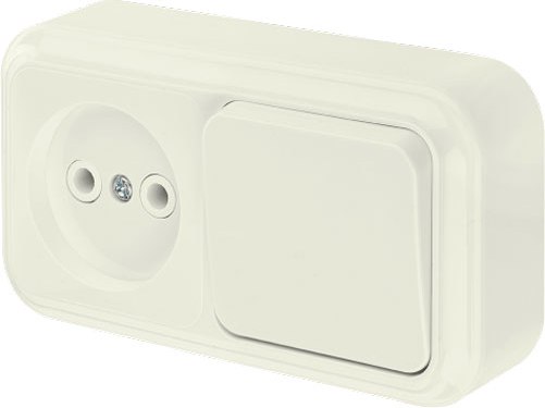 Блок выключатель+розетка Bylectrica В-РЦ-521 - фото