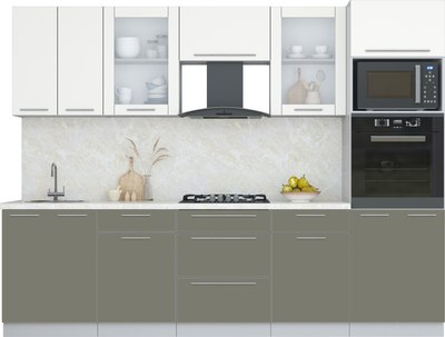 Кухонный гарнитур Интерлиния Мила Пластик 2.8 - фото