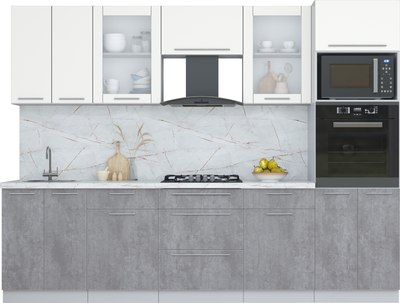 Кухонный гарнитур Интерлиния Мила Пластик 2.8 - фото