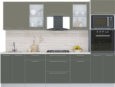 Кухонный гарнитур Интерлиния Мила Пластик 2.8 - фото