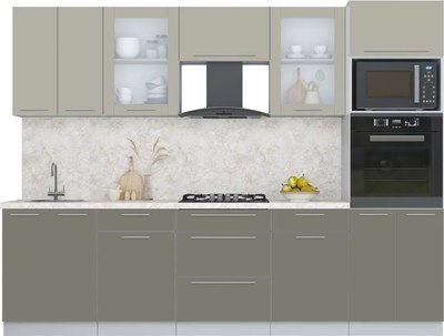 Кухонный гарнитур Интерлиния Мила Пластик 2.8 - фото