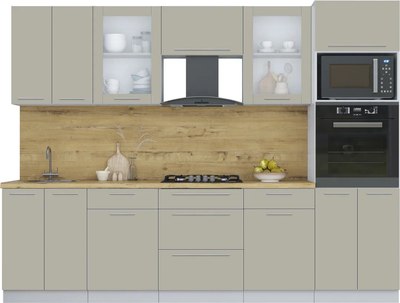 Кухонный гарнитур Интерлиния Мила Пластик 2.8 - фото