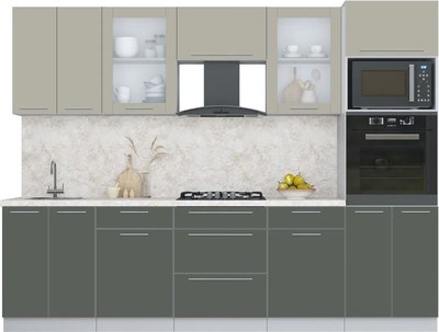 Кухонный гарнитур Интерлиния Мила Пластик 2.8 - фото