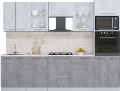 Кухонный гарнитур Интерлиния Мила Пластик 2.8 - фото