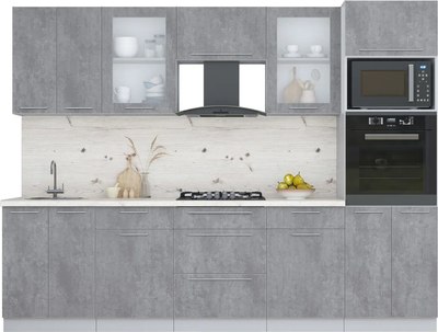 Кухонный гарнитур Интерлиния Мила Пластик 2.8 - фото