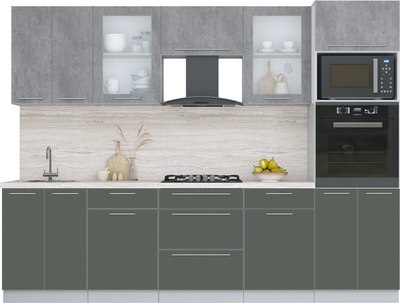Кухонный гарнитур Интерлиния Мила Пластик 2.8 - фото
