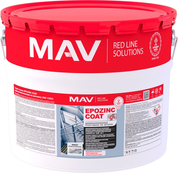 Грунт-эмаль MAV Epozinc Coat цинкнаполненная по металлу ЭФ-1592 - фото