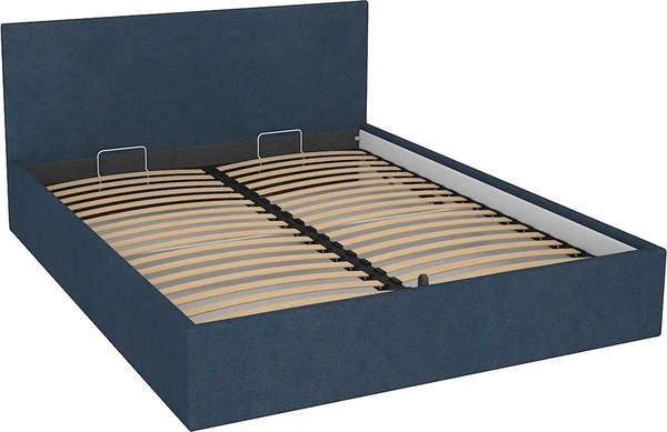 Двуспальная кровать МДК Диана Blue с подъемным механизмом КР2-BL1600 160x200 - фото