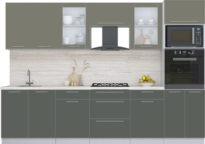 Кухонный гарнитур Интерлиния Мила Пластик 3.0 - фото