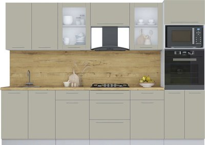 Кухонный гарнитур Интерлиния Мила Пластик 3.0 - фото