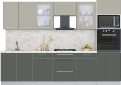 Кухонный гарнитур Интерлиния Мила Пластик 3.0 - фото