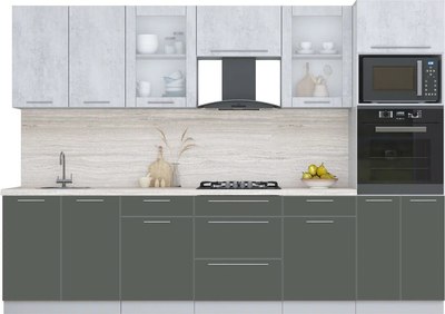 Кухонный гарнитур Интерлиния Мила Пластик 3.0 - фото