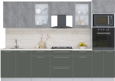 Кухонный гарнитур Интерлиния Мила Пластик 3.0 - фото