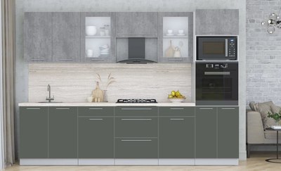 Кухонный гарнитур Интерлиния Мила Пластик 3.0