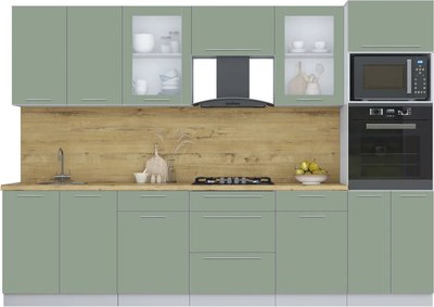 Кухонный гарнитур Интерлиния Мила Пластик 3.0 - фото