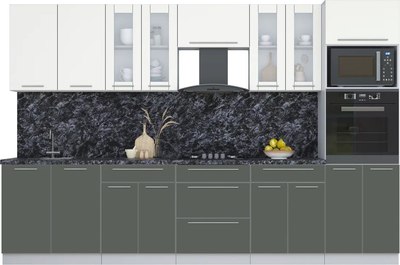 Кухонный гарнитур Интерлиния Мила Пластик 3.2 - фото