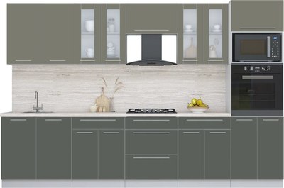 Кухонный гарнитур Интерлиния Мила Пластик 3.2 - фото