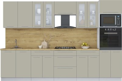 Кухонный гарнитур Интерлиния Мила Пластик 3.2 - фото