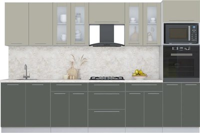 Кухонный гарнитур Интерлиния Мила Пластик 3.2 - фото