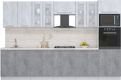 Кухонный гарнитур Интерлиния Мила Пластик 3.2 - фото