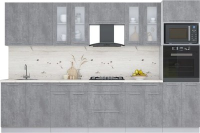 Кухонный гарнитур Интерлиния Мила Пластик 3.2 - фото