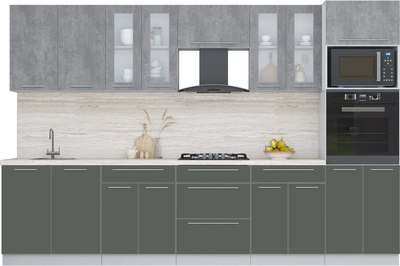 Кухонный гарнитур Интерлиния Мила Пластик 3.2 - фото