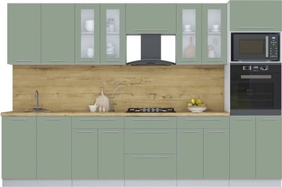 Кухонный гарнитур Интерлиния Мила Пластик 3.2 - фото