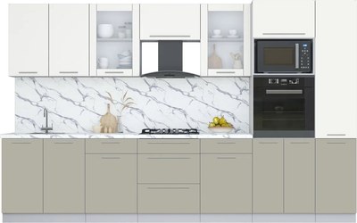 Кухонный гарнитур Интерлиния Мила Пластик 3.4 - фото