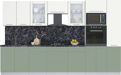 Кухонный гарнитур Интерлиния Мила Пластик 3.4 - фото