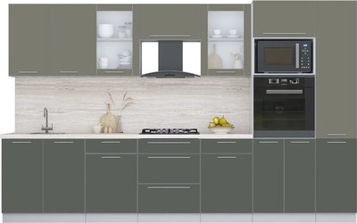 Кухонный гарнитур Интерлиния Мила Пластик 3.4 - фото