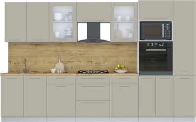 Кухонный гарнитур Интерлиния Мила Пластик 3.4 - фото