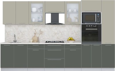 Кухонный гарнитур Интерлиния Мила Пластик 3.4 - фото