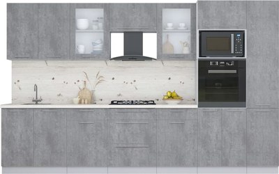 Кухонный гарнитур Интерлиния Мила Пластик 3.4 - фото