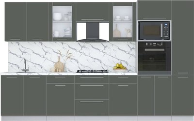 Кухонный гарнитур Интерлиния Мила Пластик 3.4 - фото