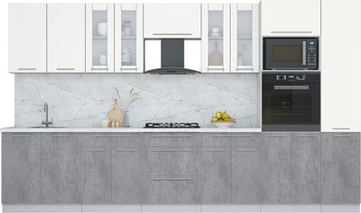 Кухонный гарнитур Интерлиния Мила Пластик 3.6 - фото