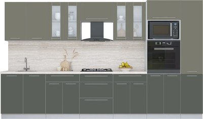 Кухонный гарнитур Интерлиния Мила Пластик 3.6 - фото
