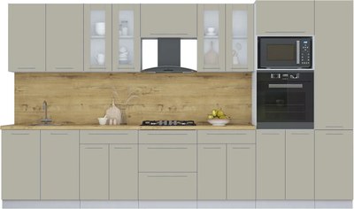 Кухонный гарнитур Интерлиния Мила Пластик 3.6 - фото