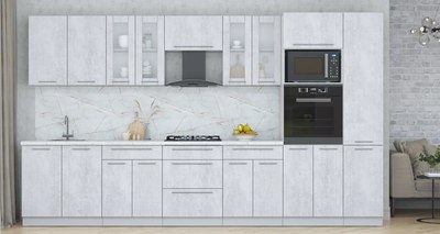 Кухонный гарнитур Интерлиния Мила Пластик 3.6