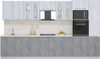 Кухонный гарнитур Интерлиния Мила Пластик 3.6 - фото