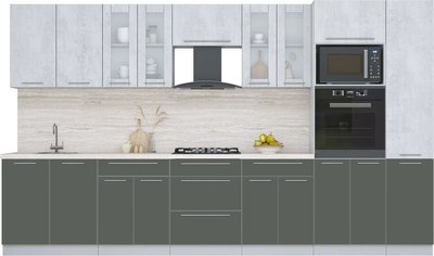 Кухонный гарнитур Интерлиния Мила Пластик 3.6 - фото