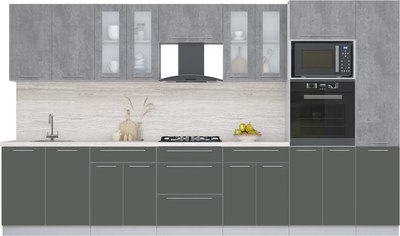 Кухонный гарнитур Интерлиния Мила Пластик 3.6 - фото