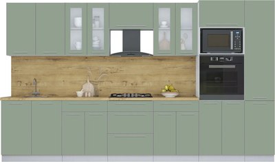 Кухонный гарнитур Интерлиния Мила Пластик 3.6 - фото