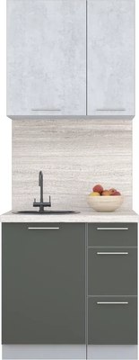 Кухонный гарнитур Интерлиния Мила Пластик 0.8 А - фото