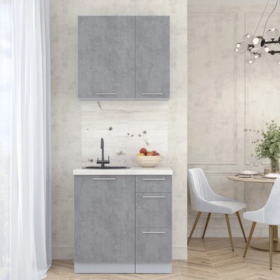 Кухонный гарнитур Интерлиния Мила Пластик 0.8 А