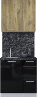 Кухонный гарнитур Интерлиния Мила Пластик 0.8 А - фото