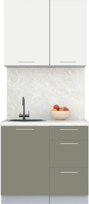 Кухонный гарнитур Интерлиния Мила Пластик 0.9 А - фото