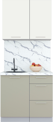Кухонный гарнитур Интерлиния Мила Пластик 0.9 А - фото