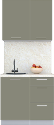 Кухонный гарнитур Интерлиния Мила Пластик 0.9 А - фото
