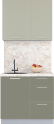 Кухонный гарнитур Интерлиния Мила Пластик 0.9 А - фото