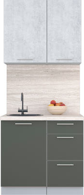Кухонный гарнитур Интерлиния Мила Пластик 0.9 А - фото